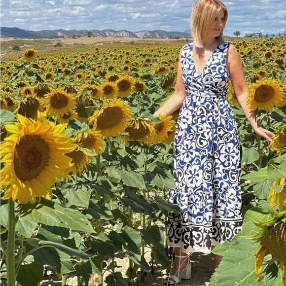 Zara printed crossed dress NWT - Picture 3 of 10